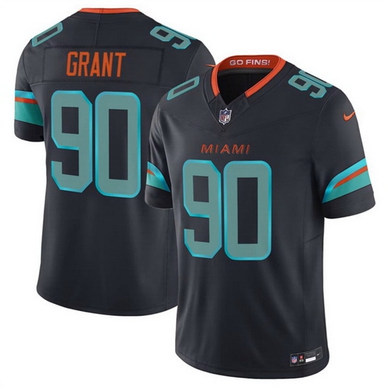 Men Miami Dolphins 90 Grant Blue Nike 2025 Limited Nike NFL Jersey 001